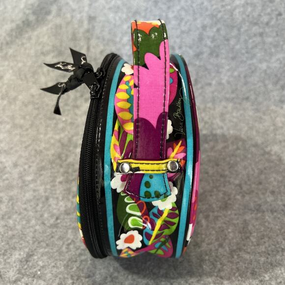 Vera Bradley FLORAL NIGHTINGALE‎ HATBOX Cosmetic Travel Case Vibrant - Picture 4 of 11
